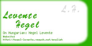 levente hegel business card